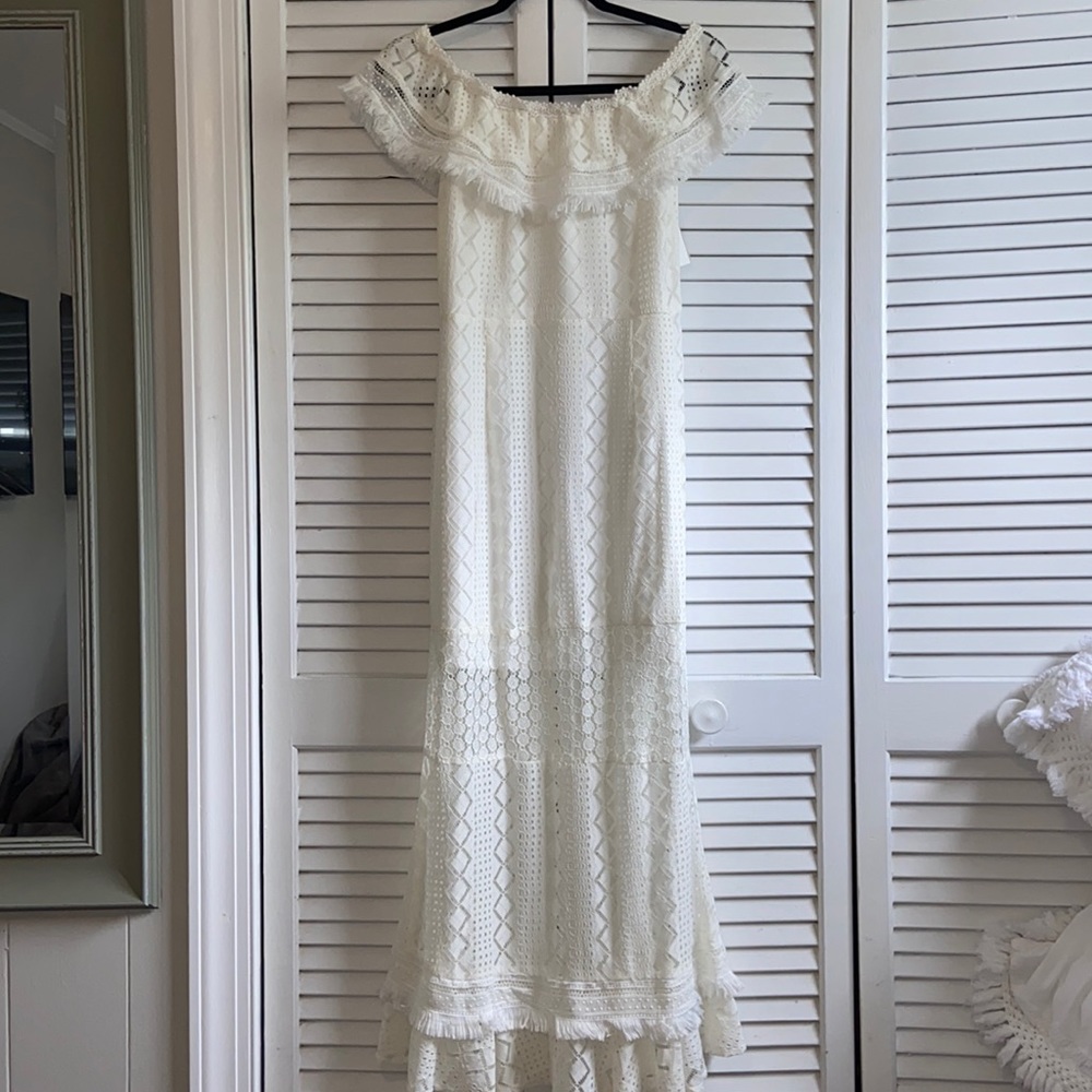 NWT Off the shoulder lace boho dress